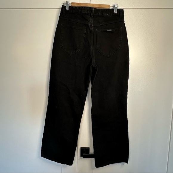 Rollas Heidi High Rise Loose Straight Jean Black 31 12 baggy grunge edgy punk - Picture 7 of 13